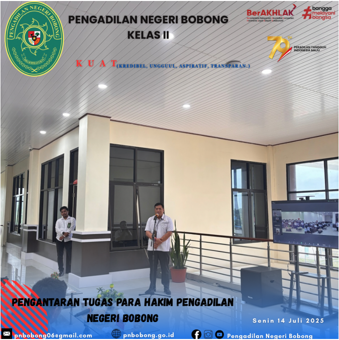 Pengantaran Alih Tugas Para Hakim Pengadilan Negeri Bobong 